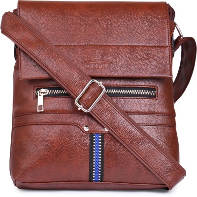 zurbaa Brown Sling Bag Men Brown Sling bag