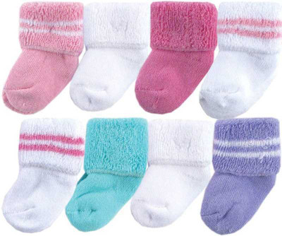 BABYSHOPEE Baby Boys & Baby Girls Striped Ankle Length(Pack of 8)