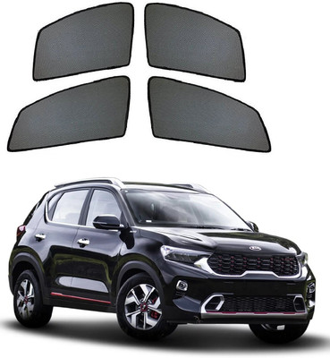 AuTO ADDiCT Side Window Sun Shade For Kia(Black)