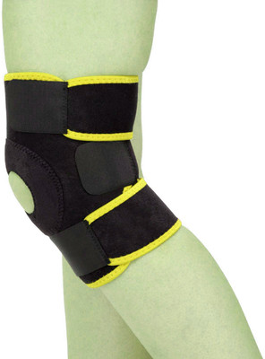 Leosportz Indian neoprene fabric Knee Cap Knee Support (Free Size, Black) Knee Support