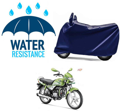 RONISH Waterproof Two Wheeler Cover for Hero(CD deluxe, Blue)