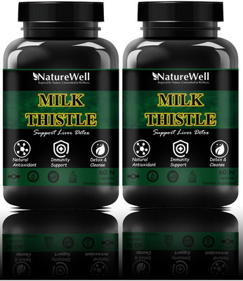 Naturewell Milk Thistle with 800 mg of Silymarin for healthy Liver (120N)Ultra(2 x 60 No)