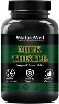 Naturewell Milk Thistle with 800 mg of Silymarin for healthy Liver (60N)Ultra(60 No)