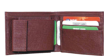 IBEX Men Casual Brown Artificial Leather Wallet(6 Card Slots)