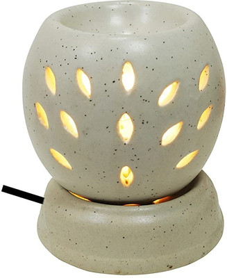 BHARTI TRADERS Ceramic White Colour Pot shape Leaf Design Electric Aroma Diffuser with Fragrance Oil of 10ml Air Fragrance Diffuser Set, Aroma Oil Ceramic White Colour Pot shape Leaf Design Electric Aroma Diffuser with Fragrance rose jasmine Oil of 20 ml Air Fragrance Diffuser (2 x 5 ml)(20 ml)