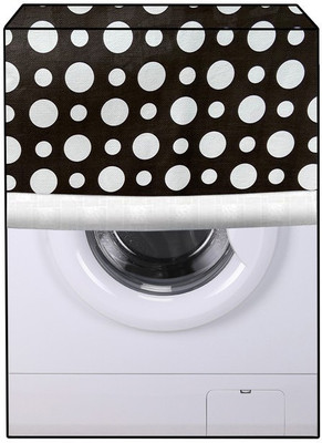 JM Homefurnishings Front Loading Washing Machine  Cover(Width: 61 cm, Black, White)