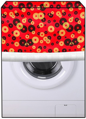 JM Homefurnishings Front Loading Washing Machine  Cover(Width: 64 cm, Red, Sunshade)