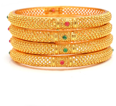 mohit jewellers Brass Gold-plated Bangle Set(Pack of 4)