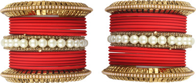 Shiv_Jewels Alloy Pearl, Crystal Gold-plated Bangle Set(Pack of 30)