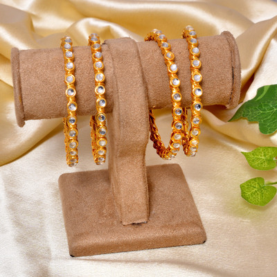 mohit jewellers Brass Gold-plated Bangle Set(Pack of 4)