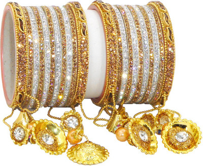 PRETTY GEMS Metal Bangle Set(Pack of 22)