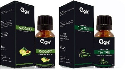 Agile Wellness Avocado Oil 30 ml , Tea tree Essential Oil 30 ml(60 ml)
