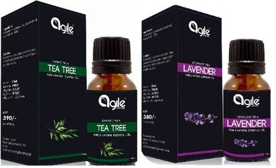 Agile Wellness Lavender Essential Oil 15 ml , Tea tree Essential oil 15 ml(30 ml)