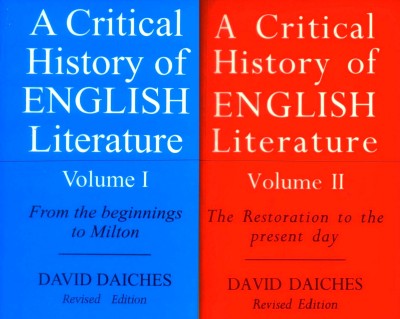 A Critical History of English Literature: Vol 1 & 2(English, Paperback, Daiches David)