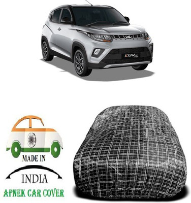APNEK Car Cover For Mahindra KUV100 (With Mirror Pockets)(Black, White)