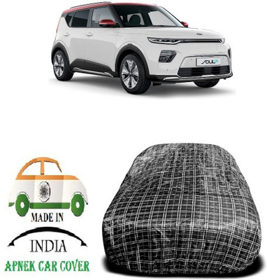 APNEK Car Cover For Kia Soul (With Mirror Pockets)(Black, White)