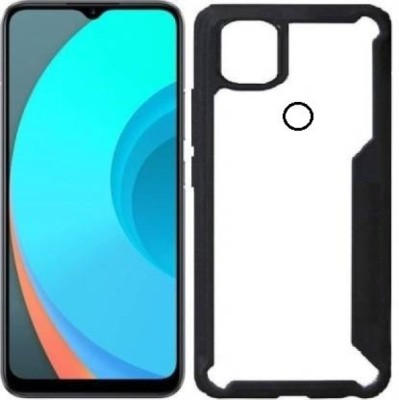 ALONZO Back Cover for Poco C3, Poco C3 2020(Transparent, Black, Pack of: 1)