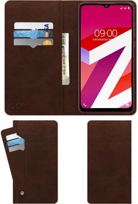 ACM Flip Cover for Lava Z4(Brown, Cases with Holder, Pack of: 1)