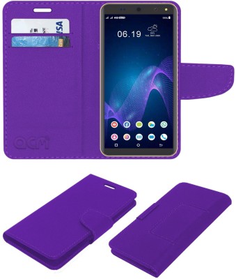 ACM Wallet Case Cover for Spinup A7 Pro(Purple, Cases with Holder, Pack of: 1)