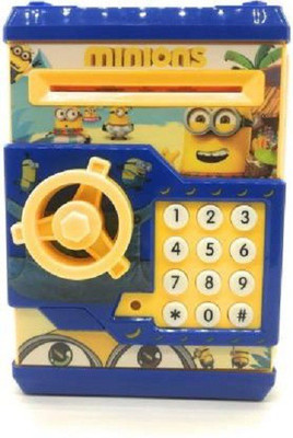 rcare collection ATM Piggy Bank Mini ATM Coin Bank Electronic Money Safe Toy Kids Gift with secret code lock Coin Bank Coin Bank(Multicolor)