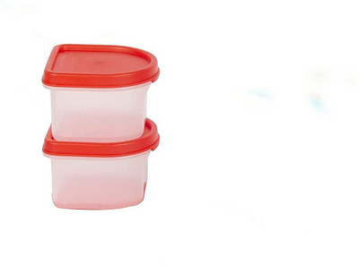Cutting EDGE Plastic Utility Container  - 250 ml(Pack of 2, Red, Clear)