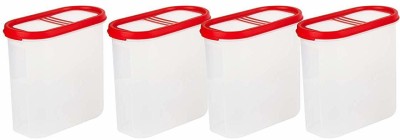 Cutting EDGE Plastic Utility Container  - 1800 ml(Pack of 4, Clear, Red)