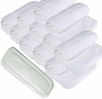 DOMENICO (Pack of 12)Washable Cloth Diaper Nappies Wet-Free Inserts(5 Layer Insert)