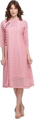 Acrelik Women A-line Pink Dress