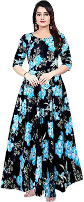 The Fam Studio Flared/A-line Gown(Multicolor)