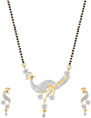 MURALIDHAR CREATION Alloy Gold-plated Silver, Black, Gold Jewellery Set(Pack of 1)