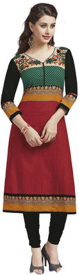 Jevi Prints Pure Cotton Graphic Print Kurta Fabric