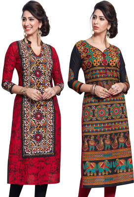 Jevi Prints Pure Cotton Solid, Printed Kurta & Churidar Material