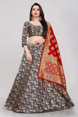 Divastri Self Design Semi Stitched Lehenga Choli(Multicolor)