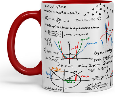 Guru Creations Premium Quality Math Calculations Printed Gift Ceramic Coffee Mug(350 ml)