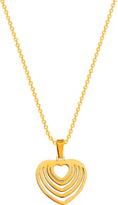 Sullery High Quality VaLentine Day Special Gift For Her Double Love Heart Shape Gold-plated Stainless Steel