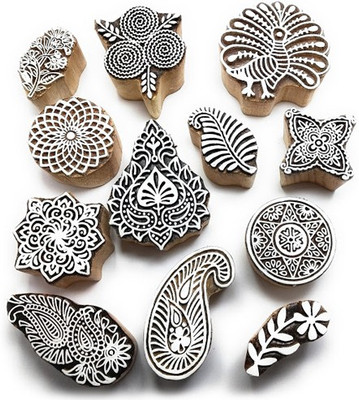 skart wooden printing blocks stamp239 Printing Blocks(Pack of 12)