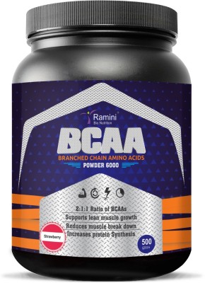 RAMINI BIONUTRITION BRANCHED CHAIN AMINO ACIDS - 500 gms BCAA(500 g, STRAWBERRY FLAVOUR)