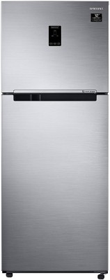 SAMSUNG 394 L Frost Free Double Door 2 Star Convertible Refrigerator(Refined inox/Pet, RT39A5518S9/TL)
