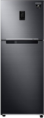 SAMSUNG 314 l Frost Free Double Door 2 Star Convertible Refrigerator with with Curd Maestro(LUXE BLACK, RT34A4622BX/HL)