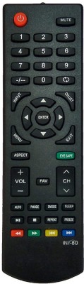 BhalTech INT-80 LED LCD TV Compatible with LED LCD TV  Intex Remote Controller(Black)