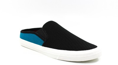 KSF Comfy Slip On Sneakers For Men(Black, Blue)