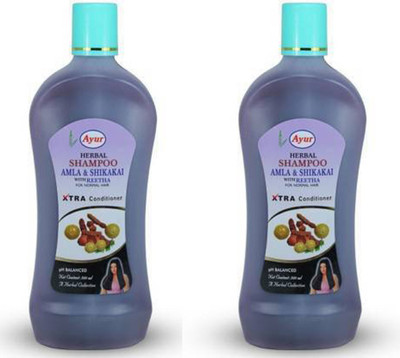 Ayur Herbal Shampoo Amla & Shikakai With Reetha (500 ml)x2(1000 ml)