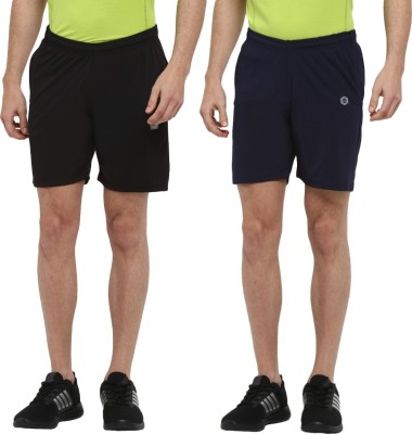 Alan Jones Solid Men Black, Dark Blue Sports Shorts