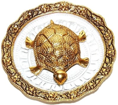 Shiv GLASS FENG SHUI GOLDEN TORTOISE Decorative Showpiece  -  4 cm(Glass, Gold)