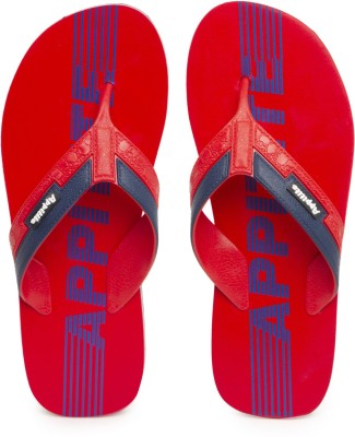 Appitite Men Flip Flops(Red , 8)