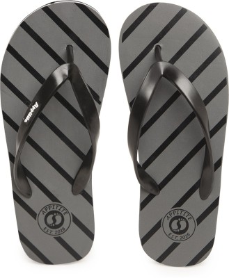 Appitite Men Flip Flops(Grey , 8)