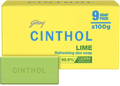 CINTHOL Lime Soap, 100g(9 x 100 g)