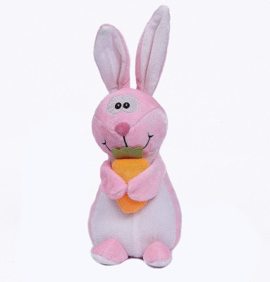 TOYTALES High Quality Cute Huggable Carrot Rabbit Shape Animal Stuffed Toy Soft Plush Toy for Kids/Boys/Girls/Best Birthday Gift  - 20 cm(Baby Pink)