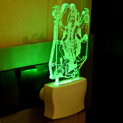 AFAST Acrylic 3D Illusion Goddess Mahakali LED Night Lamp Night Lamp(10 cm, White)