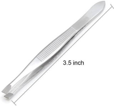 FUFA Premium Quality Stainless Steel Tweezer Eyebrow Plucker Slant Tip Puller
